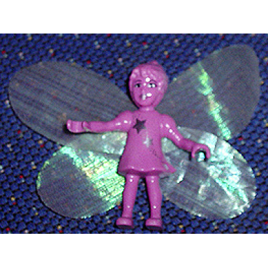 belville fairy millimy - dark pink with stars pattern wings bow
