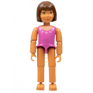 belville female - dark pink swimsuit and brown hair