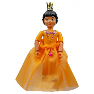 belville female - princess paprika pale orange top skirt