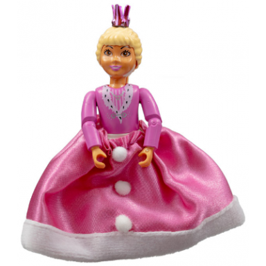 belville female - princess vanilla dark pink top with white neckline skirt crown