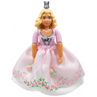 belville female adult woman princess rosaline - white shorts pink top with flower and lace pattern very light orange hair pink shoes skirt crown