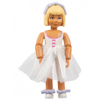 belville female - white swimsuit with dark pink bows pattern light yellow hair skirt hairband bows
