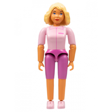 belville female - dark pink shorts pink shirt light yellow hair