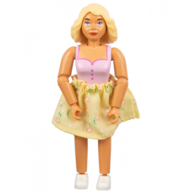 belville female - pink swimsuit light yellow hair skirt