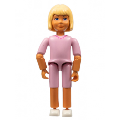 belville female - pink shorts pink shirt with necklace pattern light yellow hair