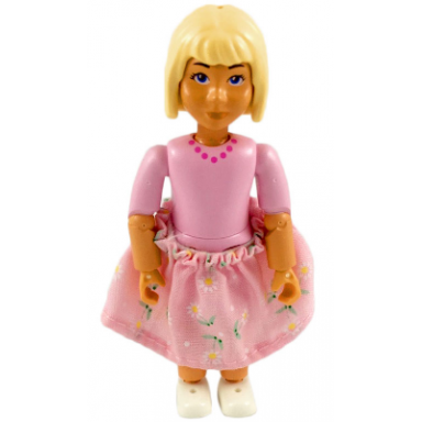 belville female - pink shorts pink shirt with necklace pattern light yellow hair pink skirt with flowers