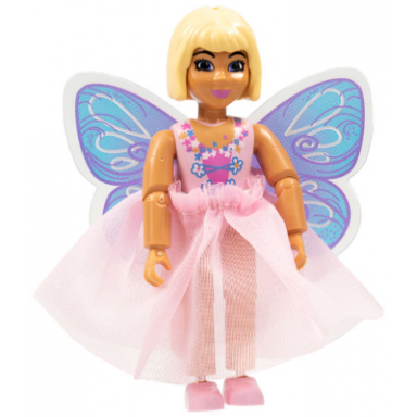 belville female child girl cherrie blossom - pink top with flowers pattern very light orange hair pink shoes skirt with wings