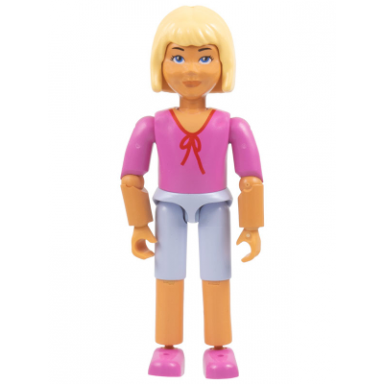 belville female - light violet shorts dark pink shirt with string bow light yellow hair