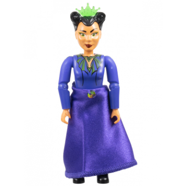 belville female adult woman queen - black pants violet top with scalloped collar pattern black hair black shoes skirt tiara