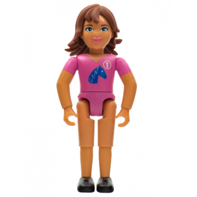belville female - girl with brown hair and pink shirt