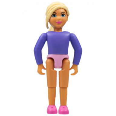 belville female child girl - dark purple top light yellow hair dark pink shoes