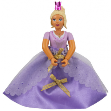 belville female adult woman queen - clikits lavender top light yellow hair pink shoes skirt crown