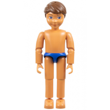 belville male child boy - blue swimsuit brown hair