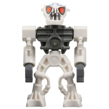 bionicle mini - barraki pridak pearl dark gray torso