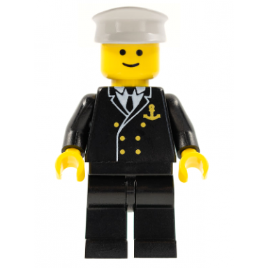 boat admiral with gold anchor pattern
