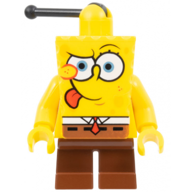 spongebob - intent look tongue out