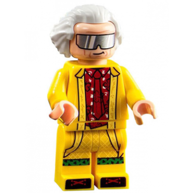 doc brown - long hair yellow coat