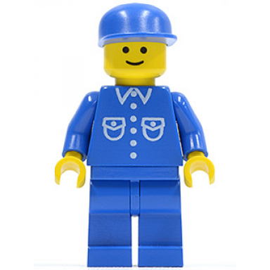 shirt with 6 buttons - blue blue legs blue cap