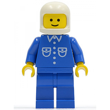 shirt with 6 buttons - blue blue legs white classic helmet