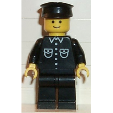 shirt with 6 buttons - black black legs black hat