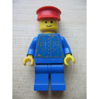 shirt with 5 buttons sticker - blue - blue legs red hat
