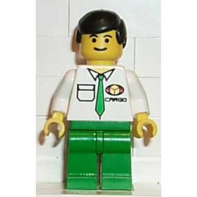 cargo - white shirt green legs black male hair