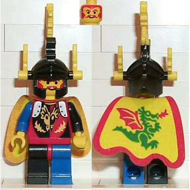 dragon knights - dragon master yellow plumes dragon cape