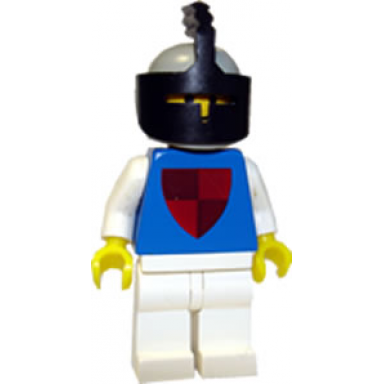 classic - knight shield red blue light gray helmet and black visor