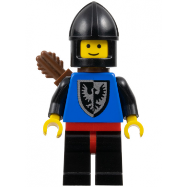 black falcon - black legs with red hips black chin-guard quiver