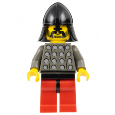 fright knights - knight 3 red legs with black hips black neck-protector