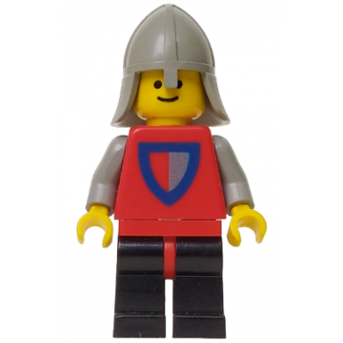 classic - knight shield red gray black legs with red hips light gray neck-protector