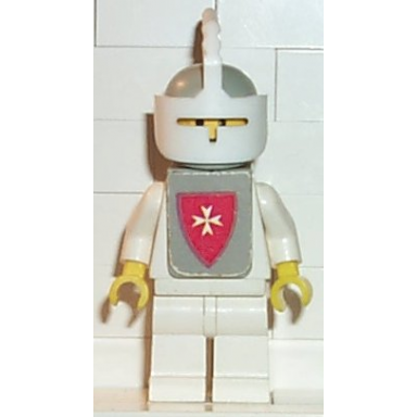classic - yellow castle knight white cavalry - with vest stickers