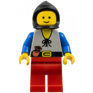 peasant - red legs black hood