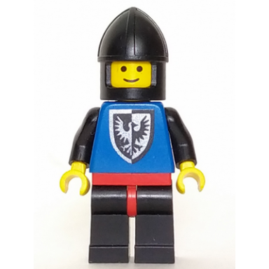 black falcon - black legs with red hips black chin-guard