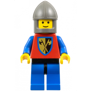 crusader axe - blue legs with black hips dark gray chin-guard
