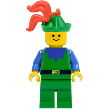 forestman - blue green hat red 3-feather plume