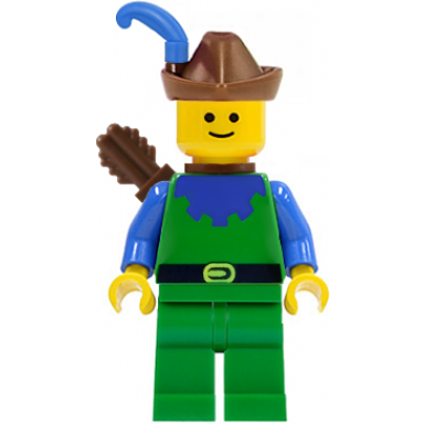 forestman - blue brown hat blue feather quiver