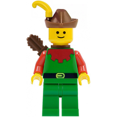 forestman - red brown hat yellow feather quiver