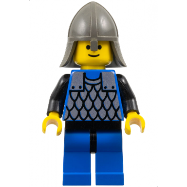 scale mail - blue blue legs with black hips dark gray neck-protector