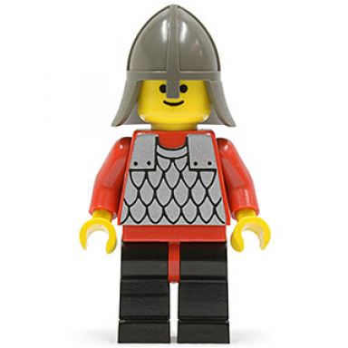 scale mail - red with red arms black legs with red hips dark gray neck-protector