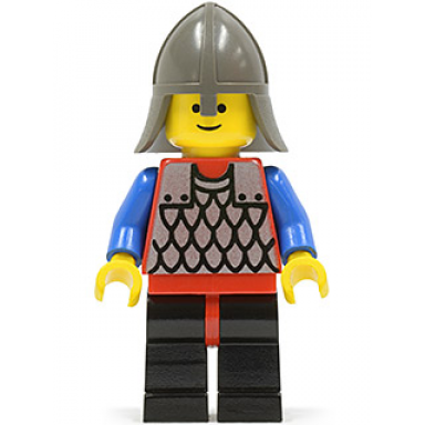 scale mail - red with blue arms black legs with red hips dark gray neck-protector