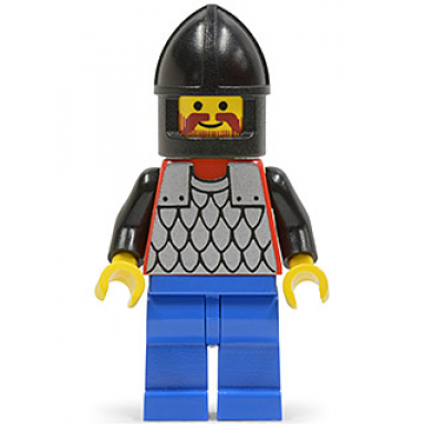 scale mail - red with black arms blue legs black chin-guard