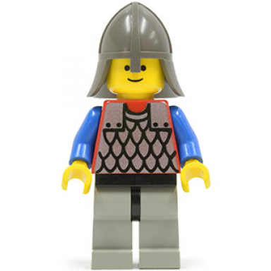 scale mail - red with blue arms light gray legs with black hips dark gray neck-protector