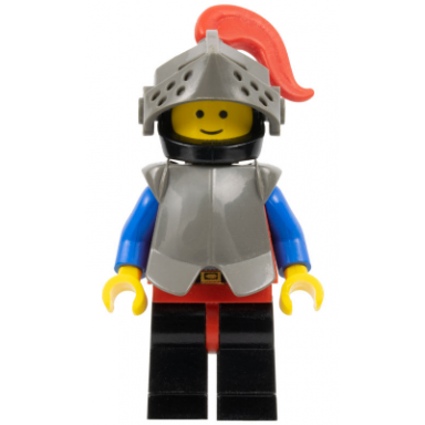 breastplate - armor over red black helmet dark gray visor red plume