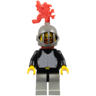 breastplate - black light gray legs with black hips dark gray grille helmet red plastic cape