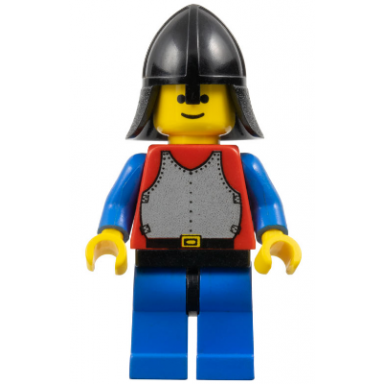 breastplate - red with blue arms blue legs with black hips black neck-protector