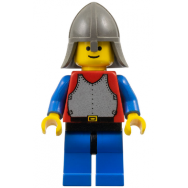 breastplate - red with blue arms blue legs with black hips dark gray neck-protector