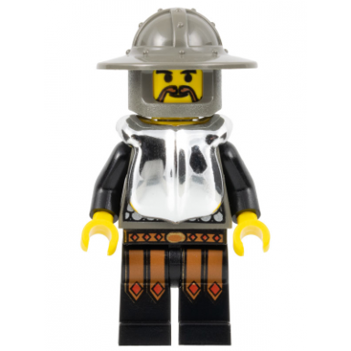 knights kingdom i - helmet and chrome silver armor