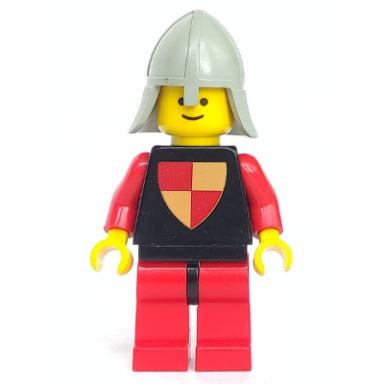 classic - knights tournament knight black red legs with black hips light gray neck-protector