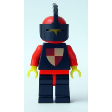 classic - knights tournament knight black black legs with red hips red helmet black visor